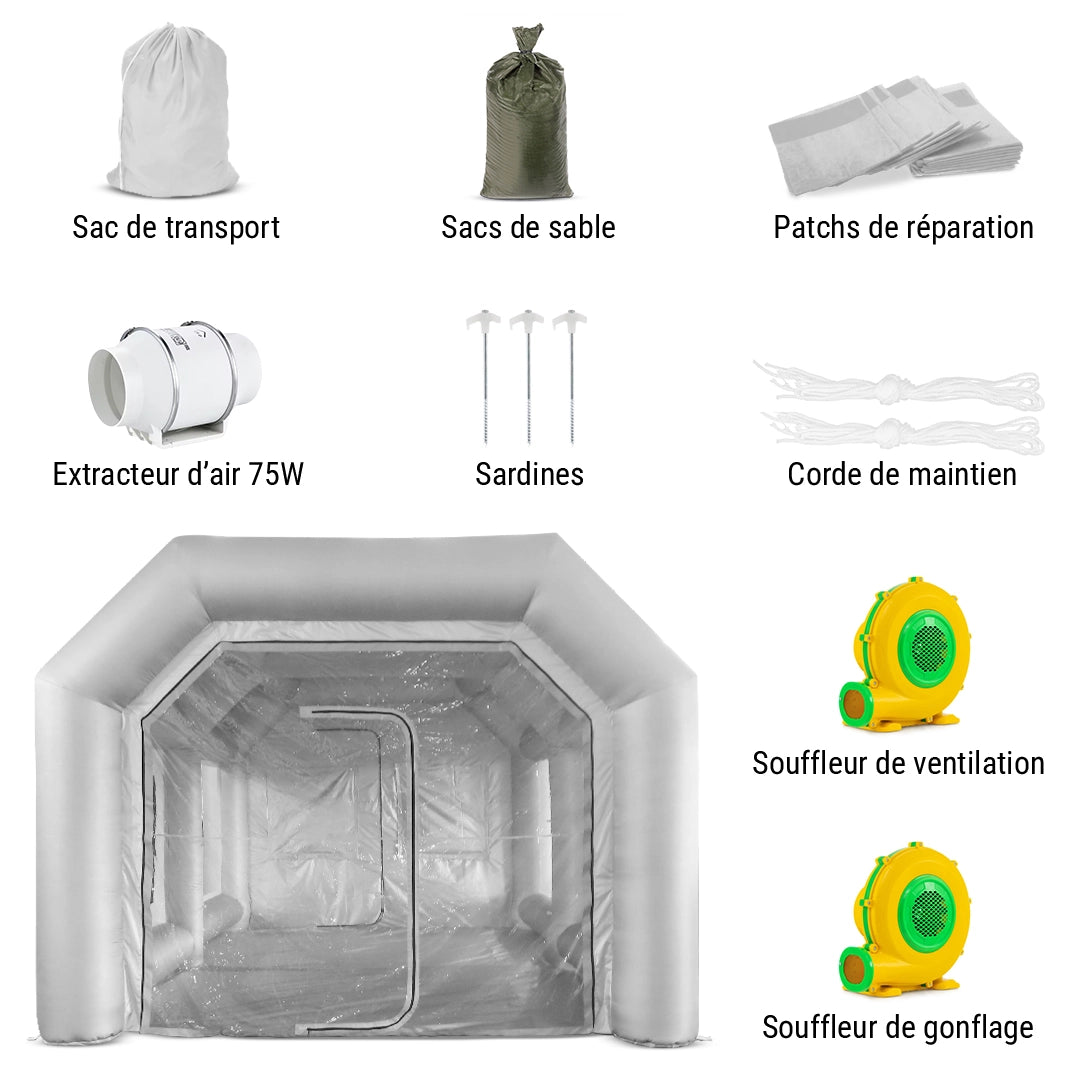 cabine de peinture gonflable accessoires