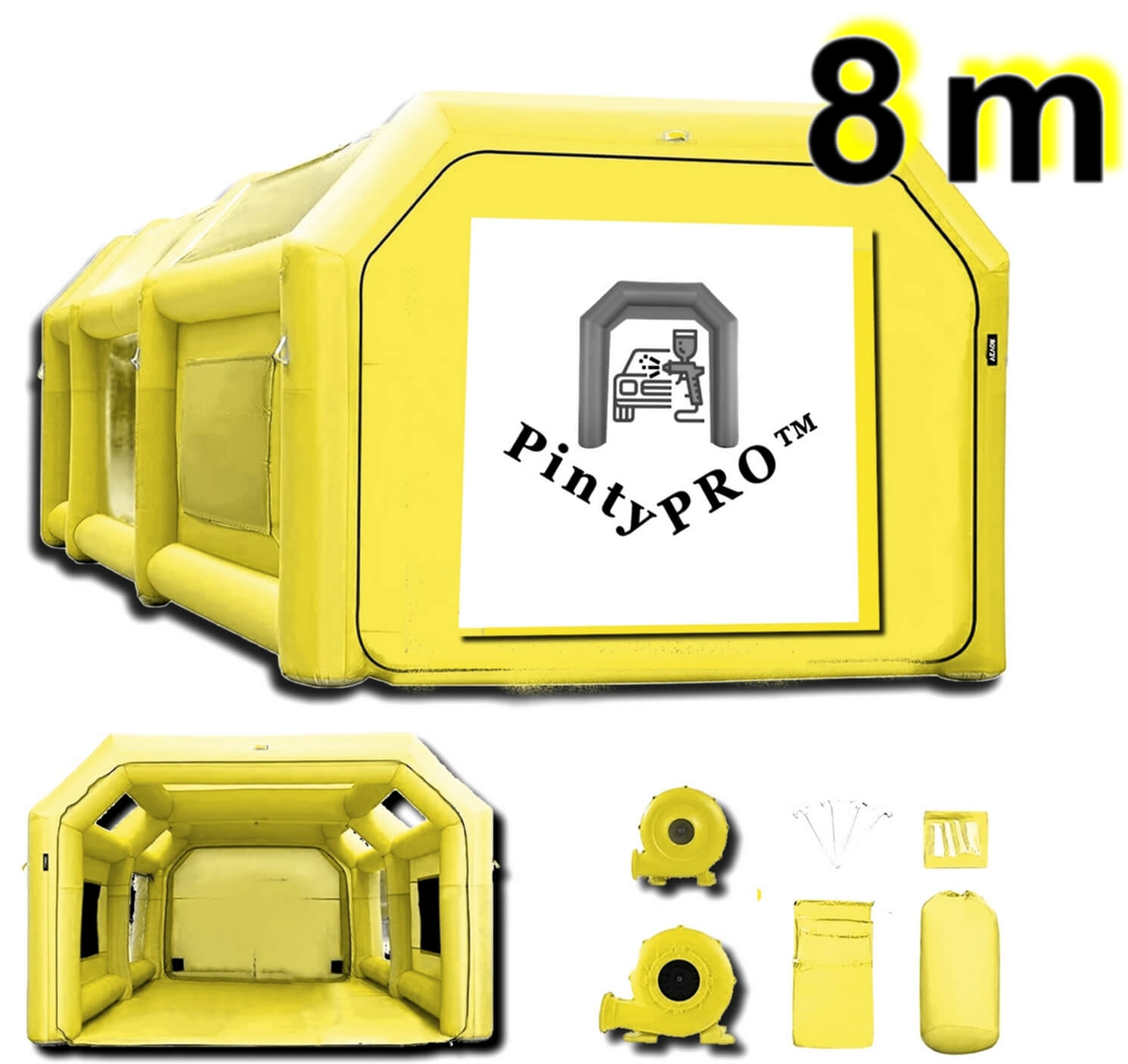 cabine peinture gonflable 8m